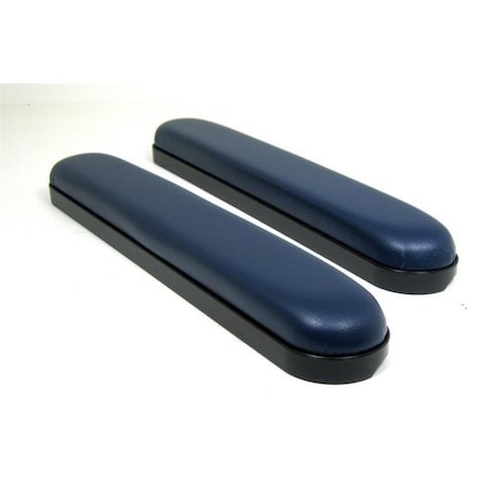 New Solutions New Solutions AR544P 15 x 2 x 4 in. Full Length Padded Armrests Universal Fit for Wheelchair; Navy Blue Vinyl - Set of 2 AR544P